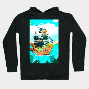 Abstract pirate ship Hoodie